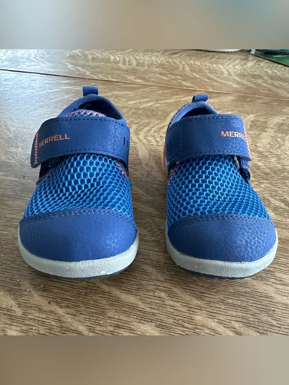 Merrell Bare steps H2O Blue and Orange mesh Shoes